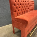 1554600-8 Restaurant sofas with gold-plated footrests