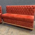1554600-13 Restaurant sofas with gold-plated footrests