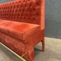 1554600-15 Restaurant sofas with gold-plated footrests