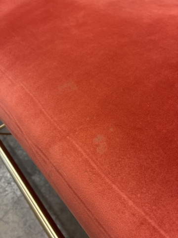 1554600-18 Restaurant sofas with gold-plated footrests