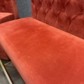 1554600-20 Restaurant sofas with gold-plated footrests