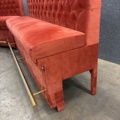 1554600-22 Restaurant sofas with gold-plated footrests