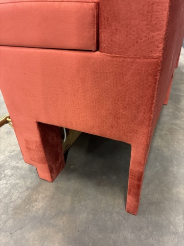 1554600-24 Restaurant sofas with gold-plated footrests
