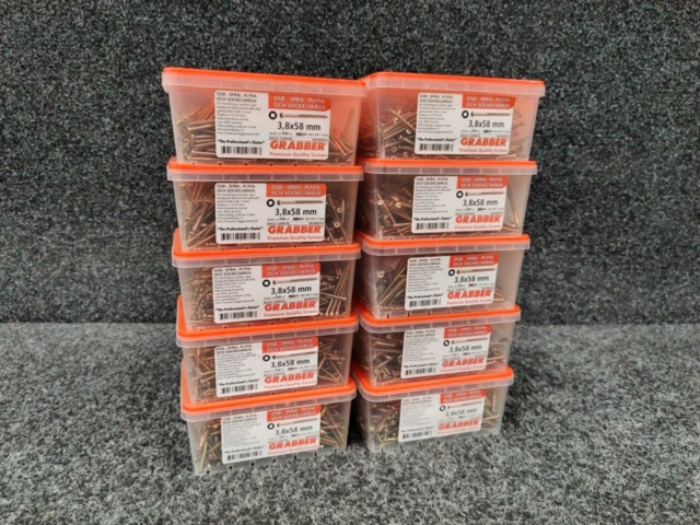 1552302-2 5000 pcs OSB chips, plyfa & socket screw 3.8x58mm, Grabber