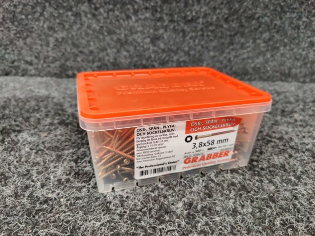 1552302-4 5000 pcs OSB chips, plyfa & socket screw 3.8x58mm, Grabber
