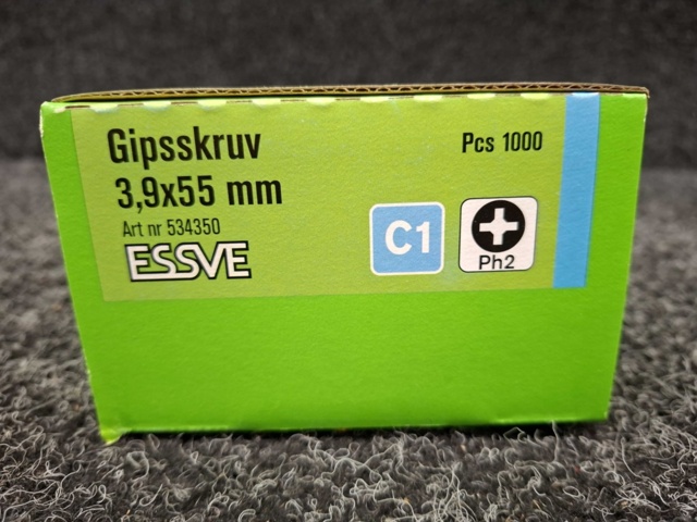 1554296-4 6000 st Gipsskruv bandad 3.9x55mm, Essve