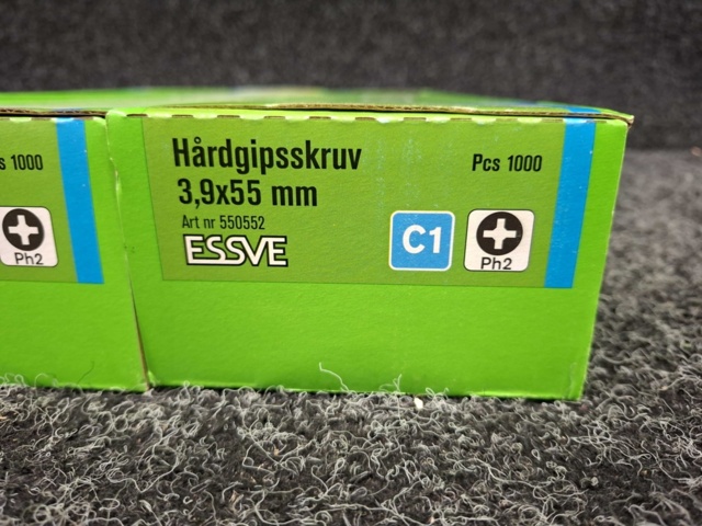 1554306-3 3000 st Hårdgipsskruv bandad 3.9x55mm, Essve