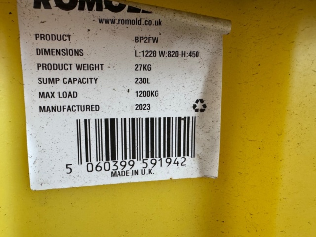 1405968-3 Spill pallet / Collection container for 2 barrels