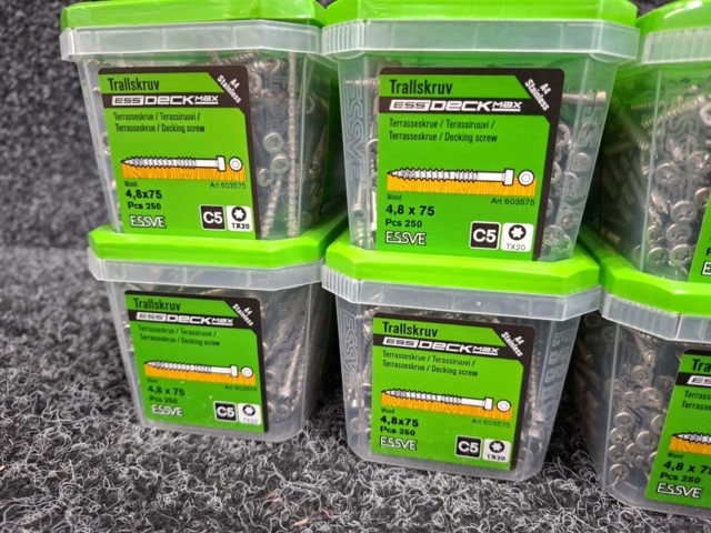 1554651-2 2000 pcs Trall screw 4.8x75mm, Essve