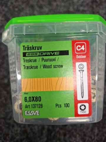 1554657-5 Träskruv 6.0x80mm, Essve
