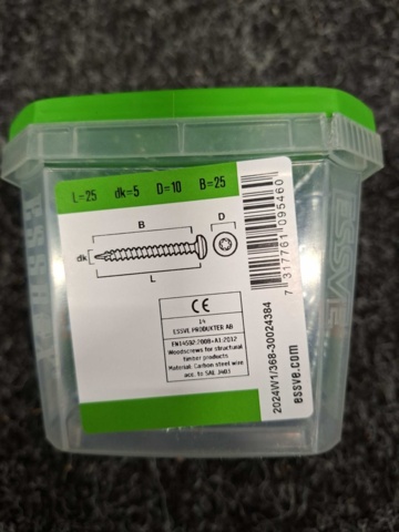 1554658-9 15 pcs Packs Wood Screws 5.0x30, 5.0x35 & 5.0x25mm, Essve