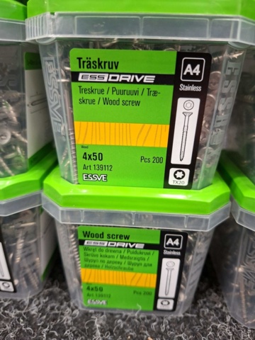 1554659-7 16 pcs Packs Wood Screws, Essve
