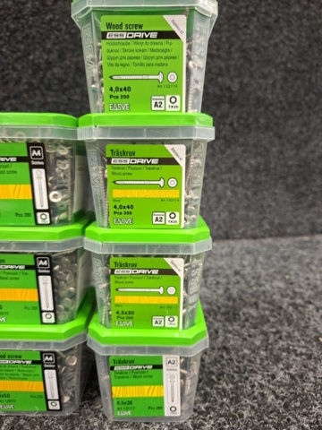 1554659-8 16 pcs Packs Wood Screws, Essve