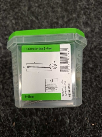 1554659-11 16 pcs Packs Wood Screws, Essve