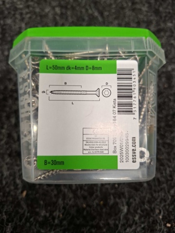 1554659-13 16 pcs Packs Wood Screws, Essve