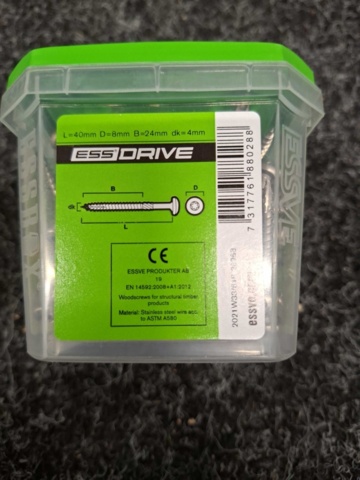 1554659-14 16 pcs Packs Wood Screws, Essve