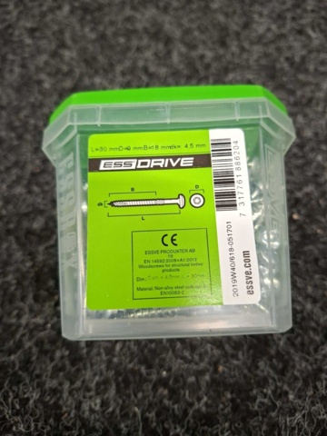 1554661-4 15 pcs Packs Wood Screws, Essve