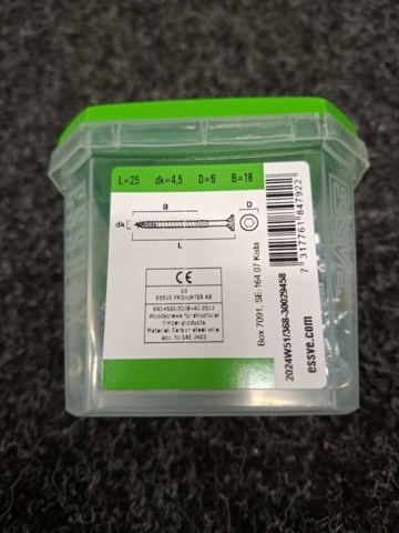 1554661-6 15 pcs Packs Wood Screws, Essve