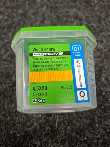 1554661-7 15 pcs Packs Wood Screws, Essve