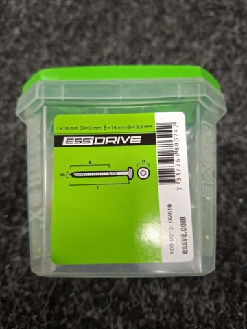 1554661-11 15 pcs Packs Wood Screws, Essve