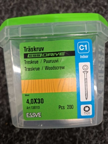 1554662-6 17 pcs Packs Wood Screws, Essve