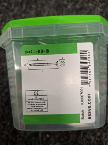 1554662-7 17 pcs Packs Wood Screws, Essve