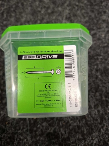 1554662-9 17 pcs Packs Wood Screws, Essve