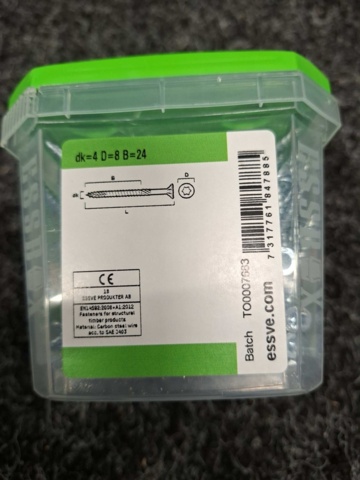 1554662-15 17 pcs Packs Wood Screws, Essve