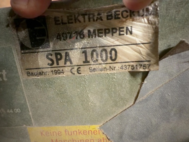 1531237-4 Spånsug - Elektra Beckum SPA 1000 - 1994