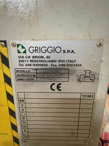 1531238-6 Griggio SC 32 Formatsåg med glidbord – 1998 – Provkörd och fungerande