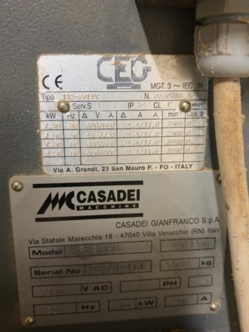 1531239-6 Casadei R51H3 Planhyvel 510 mm – 1998 – Provkörd och fungerande