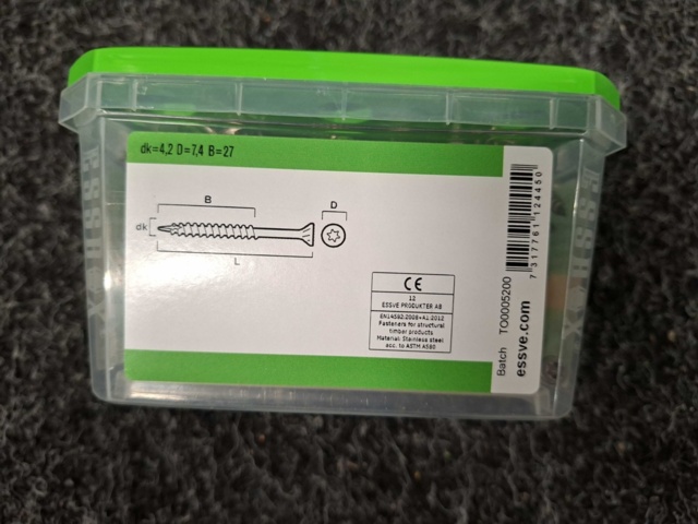 1554650-4 3000 pcs Trall screw 4.2x42mm, Essve