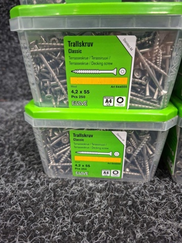 1554930-3 3000 pcs Trall screw 4.2x42 & 4.2x55mm, Essve