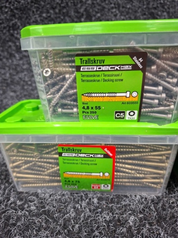 1554946-2 14 st Förpackningar Trallskruv 4.8x75 & 4.8x55mm, Essve