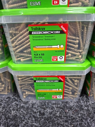 1554946-7 14 st Förpackningar Trallskruv 4.8x75 & 4.8x55mm, Essve