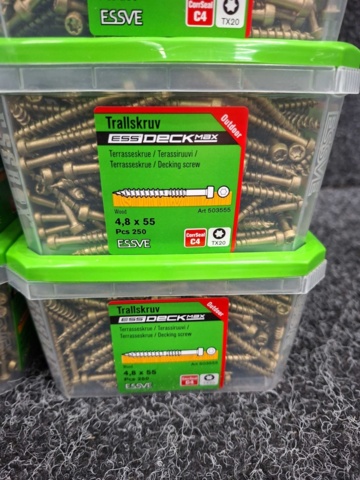 1554946-9 14 st Förpackningar Trallskruv 4.8x75 & 4.8x55mm, Essve