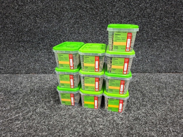 1554948-1 10 st Förpackningar Trallskruv 4.5.42 & 4.5x55mm, Essve