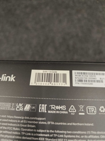 1527260-3 Router TP-Link Archer GE230