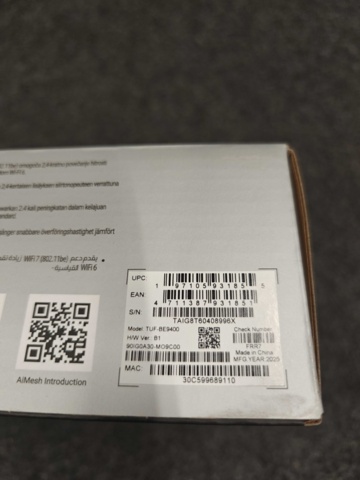 1555007-3 Router ASUS TUF-Gaming BE9400