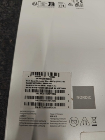 1555012-3 Tangentbordfodral Samsung Galaxy Tab S10 Lite/FE och S9/FE Slim svart