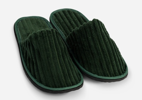 Slipper 200 st – Ribbad frotté, antihalksula, 26 cm
