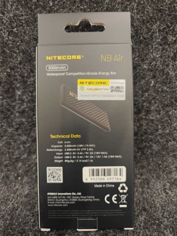 1555196-3 3 st Power Banks Nitecore NB Air 5000mAh