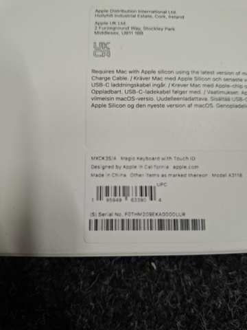 1555020-3 Keyboard Apple Magic med Touch ID