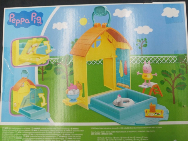 1537293-6 Lekset, 7 st - Hasbro, Peppa Pig, bondgård och pool