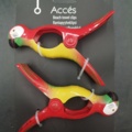 1537296-5 Handduksklämmor, 19 st - Accés, flamingo-, ananas- och papegojmotiv
