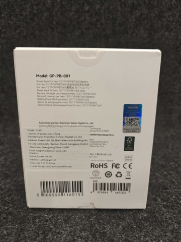 1557343-6 Laddboxar för GoPro-batterier Telesin