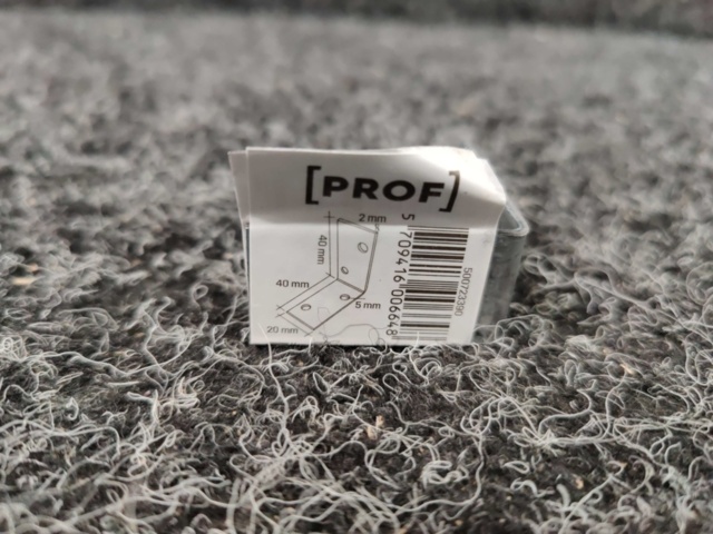 1557292-5 Sortiment med Vinkelbeslag 40x40x20x2mm, Prof