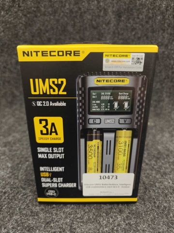 1557355-2 Batteriladdare Nitecore UMS2 & Extra batterier