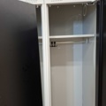 1557308-5 1 pc Wardrobe CLASSIC Sloping ceiling, 2 sections, 1900x800x550 mm, black