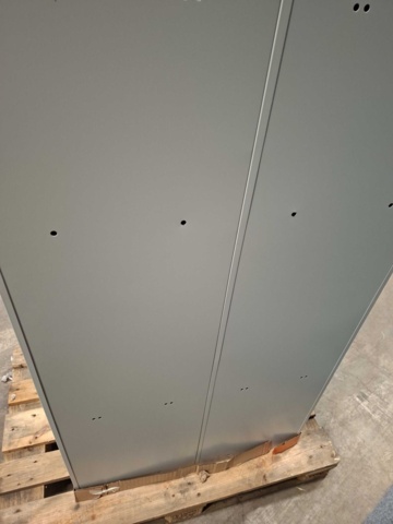1557308-13 1 pc Wardrobe CLASSIC Sloping ceiling, 2 sections, 1900x800x550 mm, black